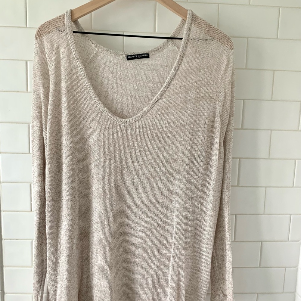 Brandy Melville Light Cream Sweater